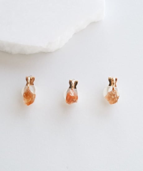 GEM EARRING CITRINE