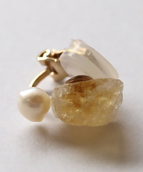 TOW EARRING CITRINE CRYSTAL