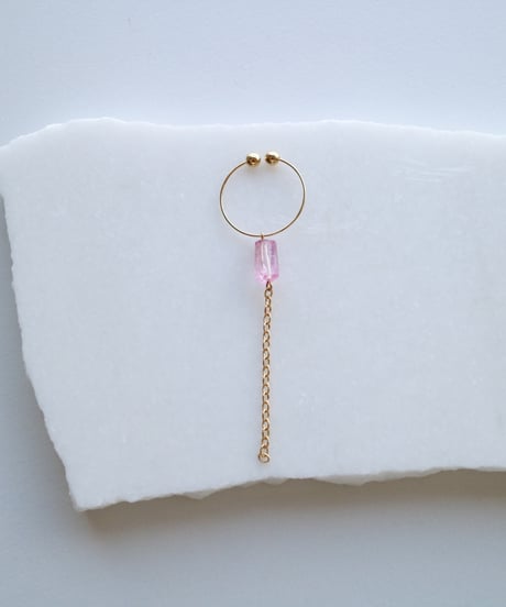 Labradorite / Pink Topaz CHAIN EARRING