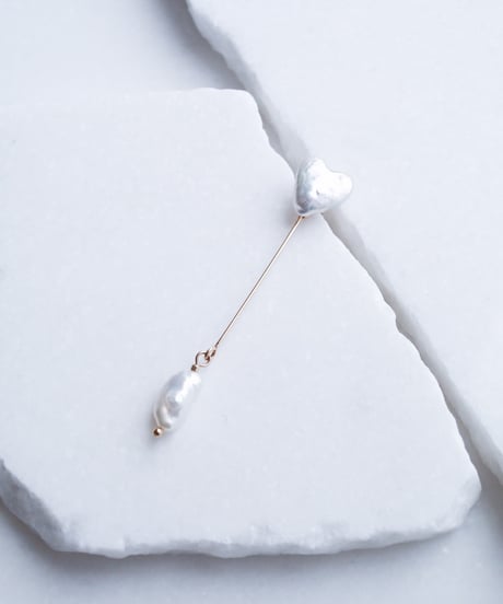 HEART PEARL FLOW PIERCE