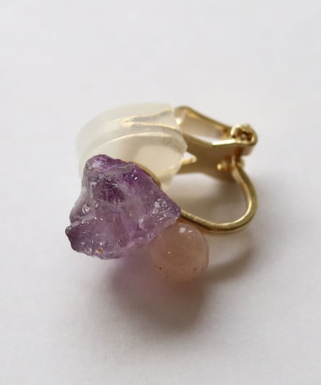 TOW EARRING AMETHYST