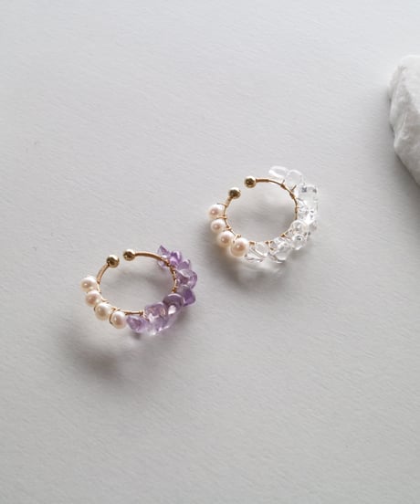 2WAY CUFF CRYSTAL/AMETHYST