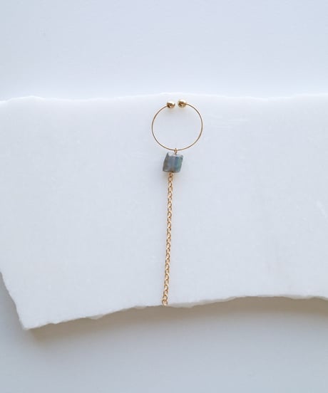 Labradorite / Pink Topaz CHAIN EARRING