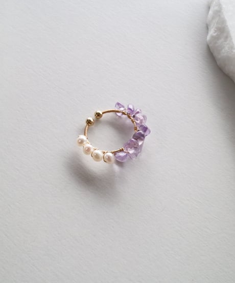 2WAY CUFF CRYSTAL/AMETHYST