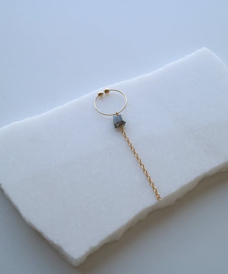 Labradorite / Pink Topaz CHAIN EARRING