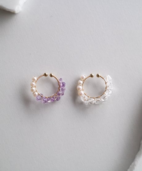 2WAY CUFF CRYSTAL/AMETHYST