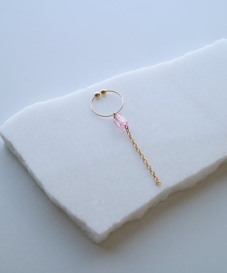 Labradorite / Pink Topaz CHAIN EARRING