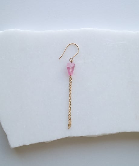 HQ FINE CHAIN PIERCE Labradorite / Pink Topaz