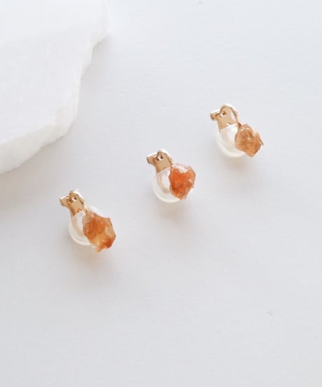 GEM EARRING CITRINE