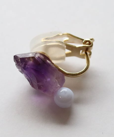 TOW EARRING AMETHYST