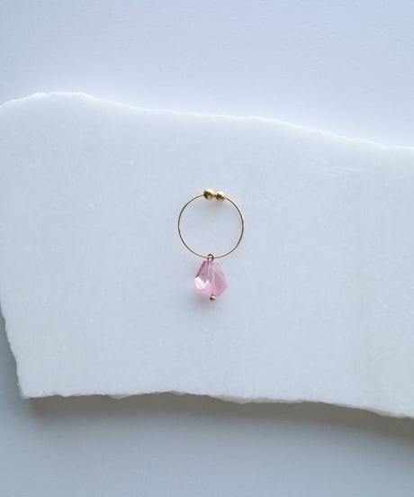 HQ FINE ONE EARRING Labradorite / Pink Topaz