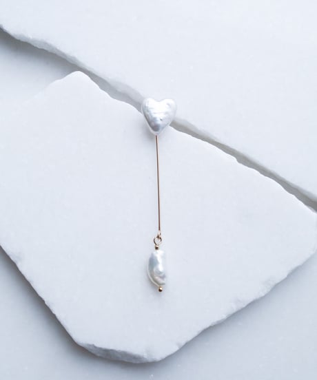 HEART PEARL FLOW PIERCE