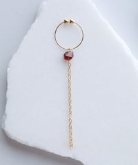 GARNET CHAIN EARRING