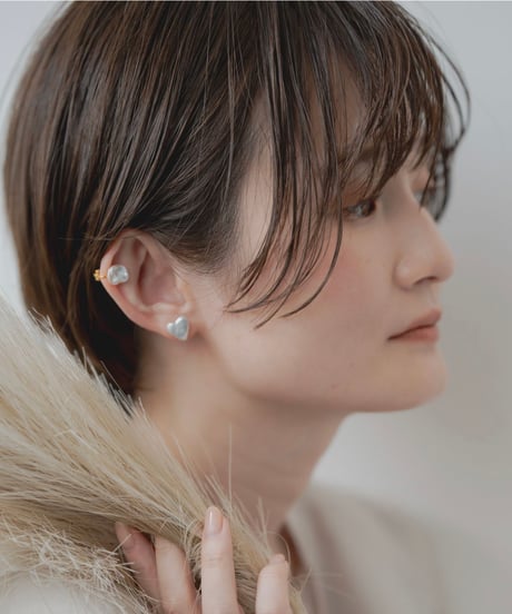 HEART PEARL STAD PIERCE