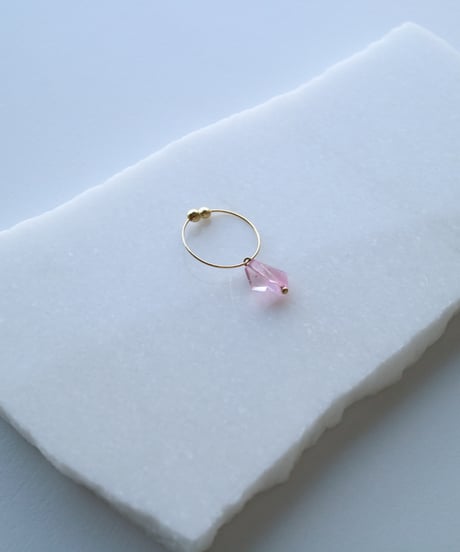 HQ FINE ONE EARRING Labradorite / Pink Topaz