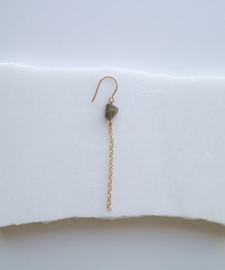 HQ FINE CHAIN PIERCE Labradorite / Pink Topaz