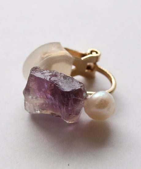 TOW EARRING AMETHYST
