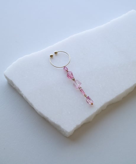 HQ FINE FIVE EARRING Labradorite / Pink Topaz