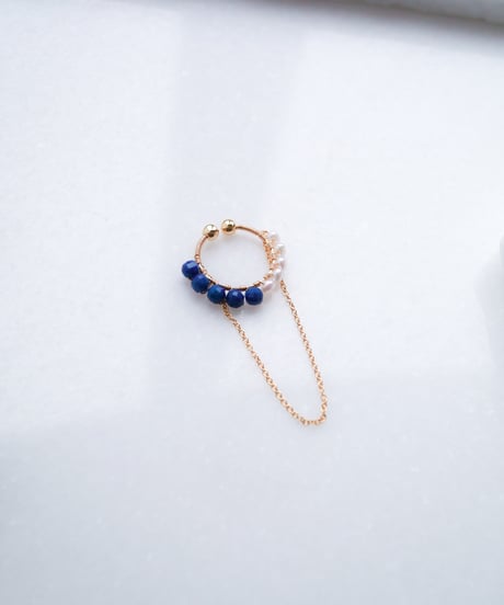 Lapis Pearl Chain CUFF