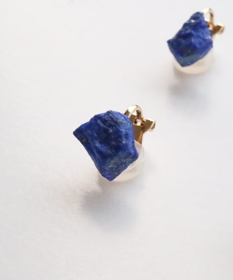 GEM EARRING LAPIS LAZULI
