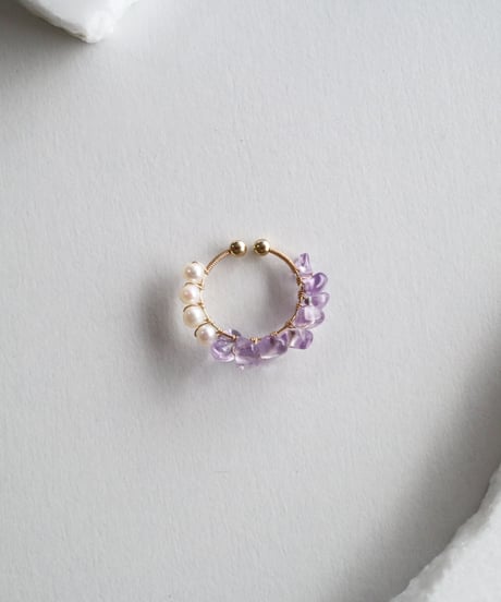 2WAY CUFF CRYSTAL/AMETHYST