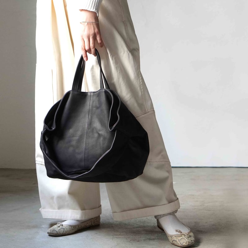 シルキータッチしっとりレザー⁂軽く柔らかい袋2WAYトートバッグ