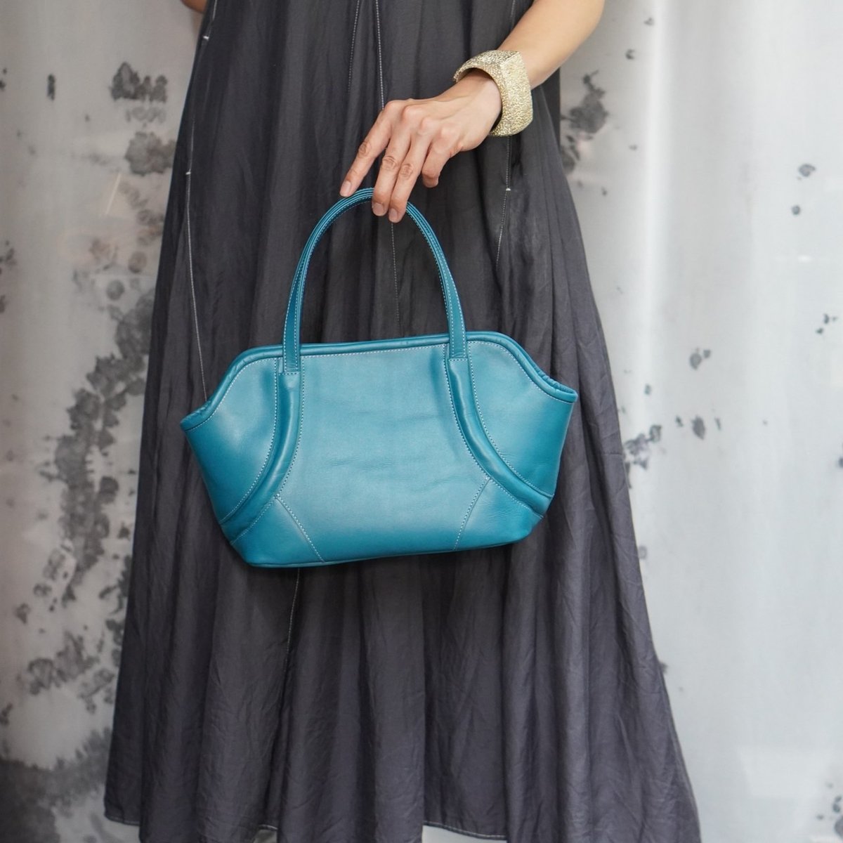 新作トートS#⁂サンプル価格品＃ESTRELA-ターコイズブルー