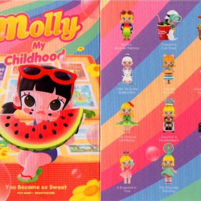 デザイナーズトイ 末那末匠 ポップマート  Molly フィギュア B ポップマート MOLLY 子どものころシリーズ the three of us pla