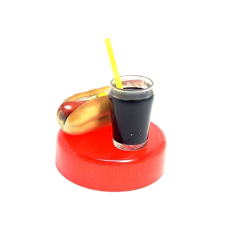 コカ・コーラグラフティ　04.ベルシェイプグラス&ホットドック