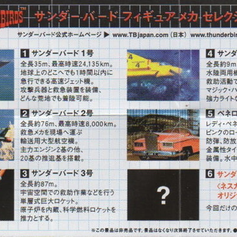 NESCAFE サンダーバードメカセレクション 02.サンダーバード2号