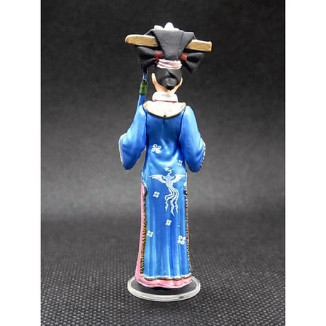 満漢全席 中国宮廷料理フィギュアコレクション　11.服務小姐【青・給士の女性】