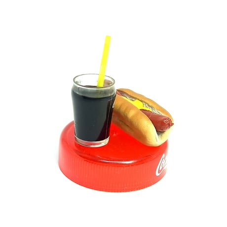コカ・コーラグラフティ　04.ベルシェイプグラス&ホットドック