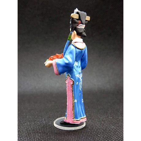満漢全席 中国宮廷料理フィギュアコレクション　11.服務小姐【青・給士の女性】