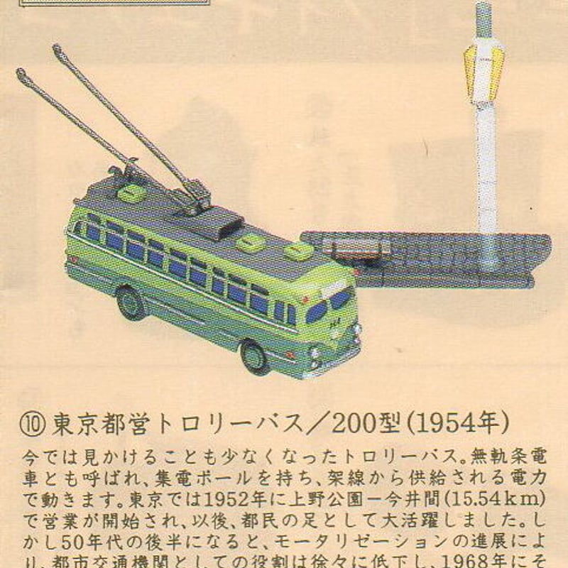 タイムスリップグリコ第2弾 10.東京都営トロリーバス 200型（1954年