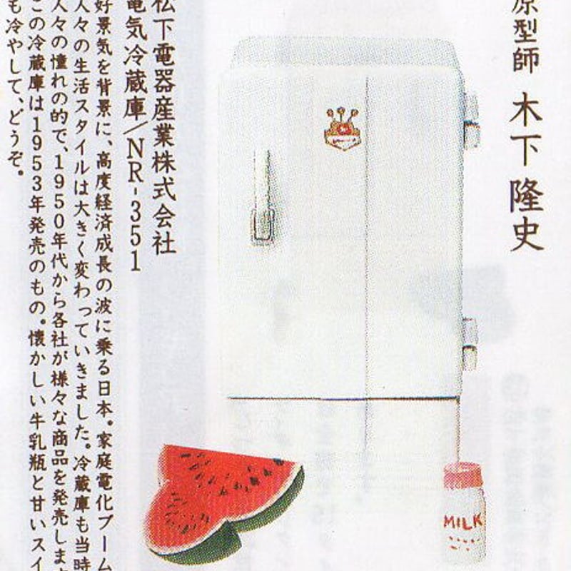 レトロ　グリコ冷蔵庫　骨董品 タイムスリップグリコ第1弾 13.電気冷蔵庫 NR-351（1953年） | トイズ