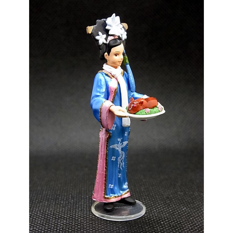 宮廷女官像　中国 満漢全席 中国宮廷料理フィギュアコレクション 11.服務小姐【青・給士