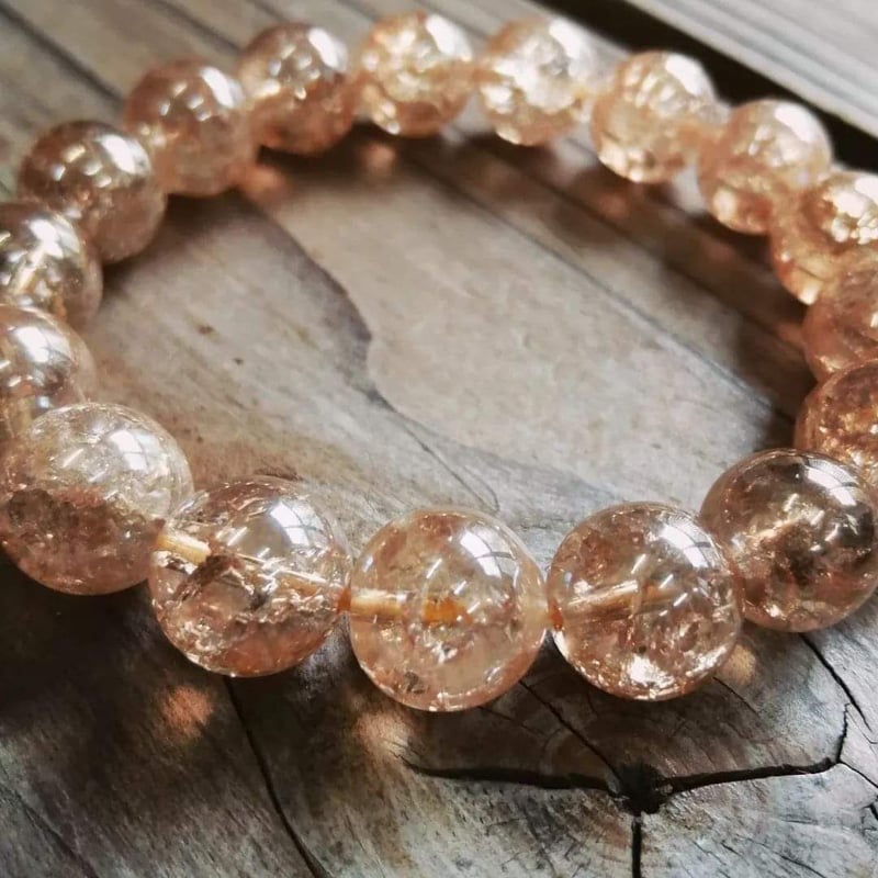 シャンパンカラークラッククォーツのブレスレット | siesta jewelry