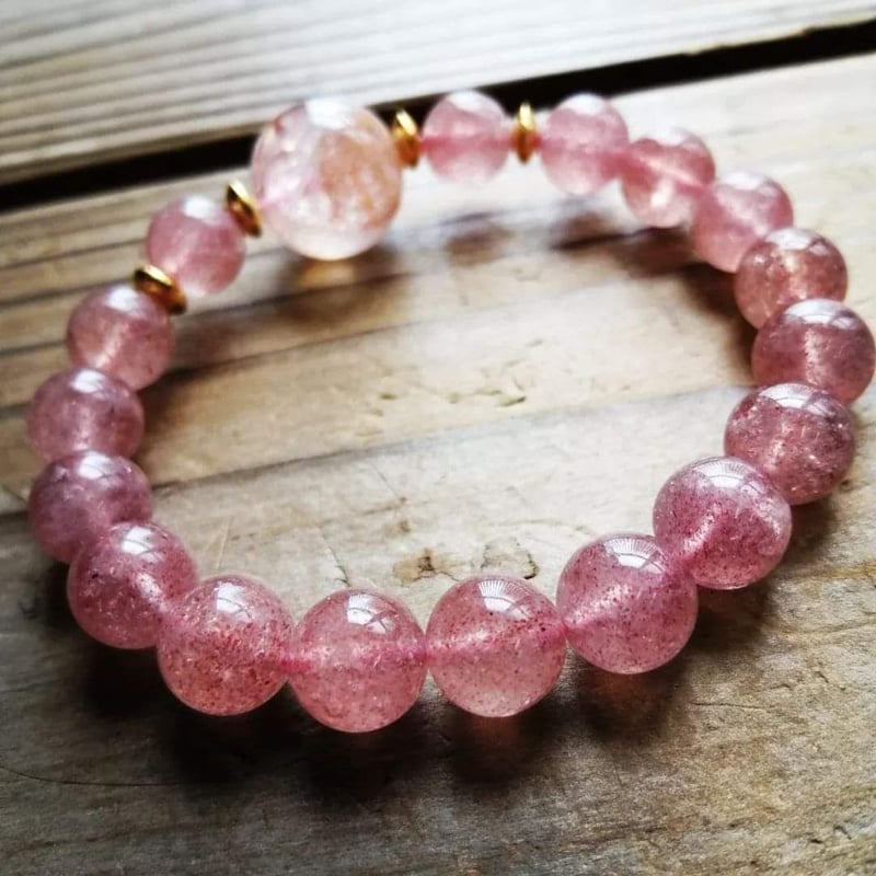 ピンクのカーニバル◇マニカラン水晶＆アフリカ産ストロベリークォーツ