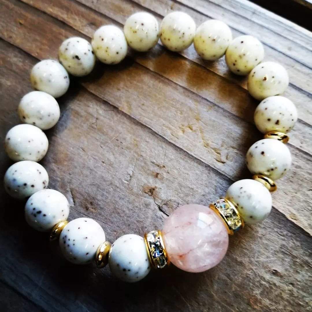台湾産北投石＆ヒマラヤマニカラン水晶のブレスレット | siesta jewelry