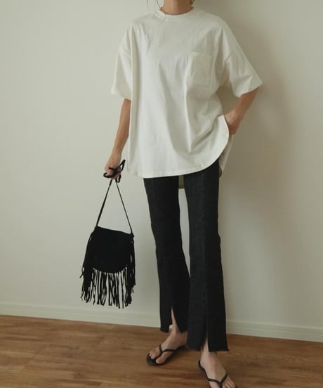 SLIT DENIM PANTS