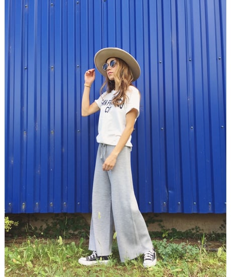 RIB KNIT WIDE PT