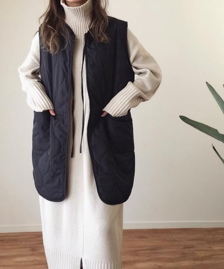KNIT OP×QUILTING VEST