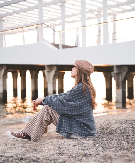 MELLOW CHECK KNIT PANTS