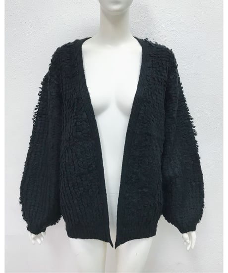 LOOP KNIT CARDIGAN (BLACK)