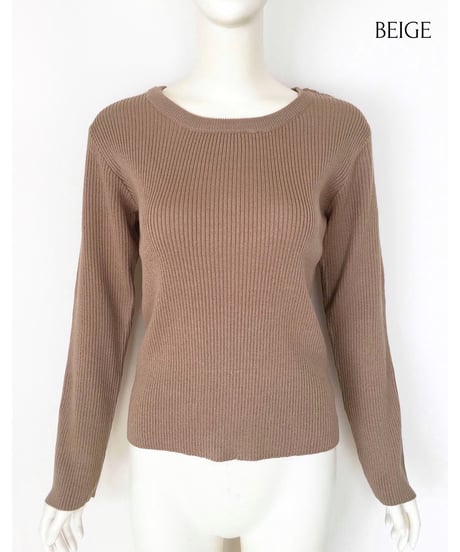 BACK OPEN KNIT TOPS