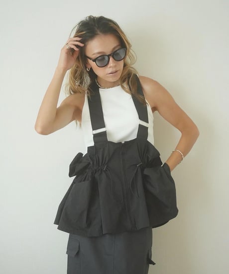 FRILL VEST&CARGO SKIRT SET