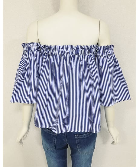 STRIPE OFF SHOULDER TOPS