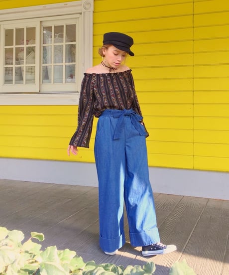 DENIM RIBBON WIDE PT