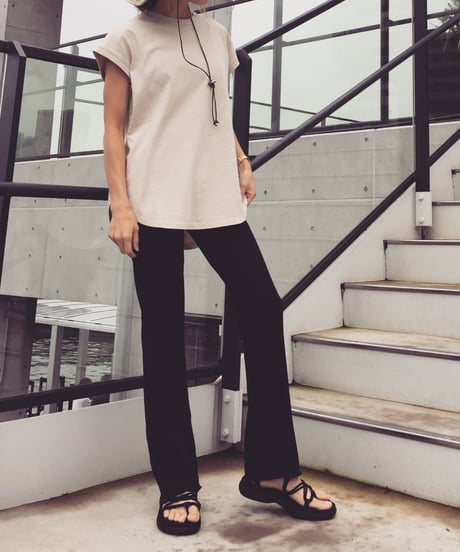 RIB FLARE PANTS