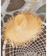 STRAW FRINGE HAT